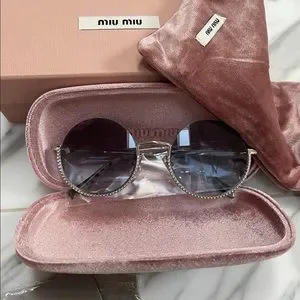 Miu Miu | Accessories | Miu Miu Round Blue Gradient Lenses  display picture 3